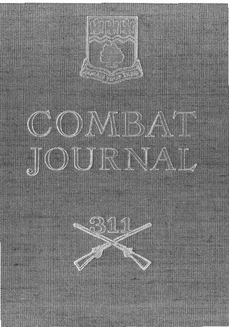 Cover of the 311th Infantry Regiment Combat Journal